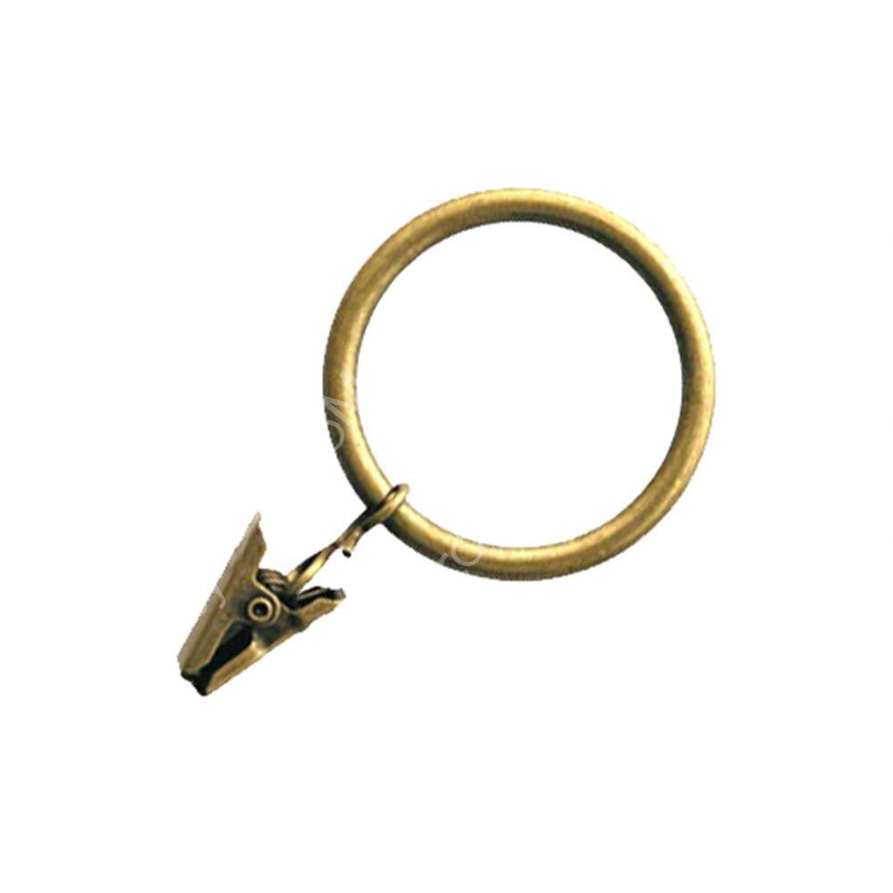 Кольцо с зажимом D16 (уп. 10 шт) античное золото