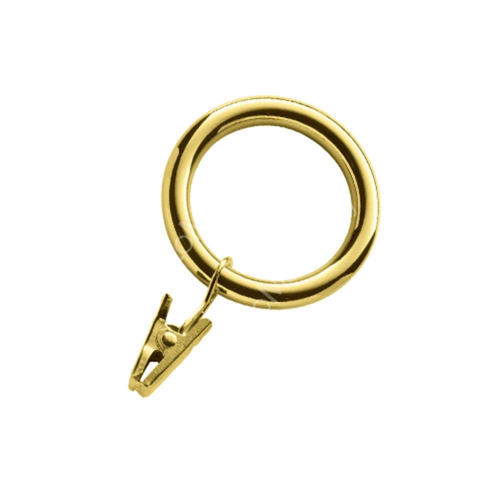 Кольцо с зажимом D16 (уп. 10 шт) золото